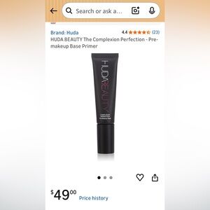 HUDA BEAUTY Pre-Makeup Base Primer - Black Tube NWOB